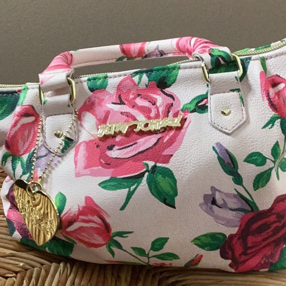 Betsey Johnson Pink Floral Crossbody